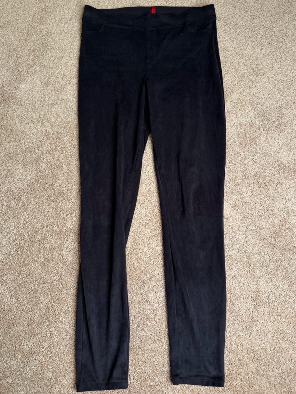 Spanx Easy‎ Faux Suede Leggings Black Size Medium